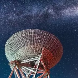 Karnet kwadrat z kopertą Radio Telescope - Museums & Galleries
