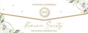 Karnet Komunia od Matki Chrzestnej - Armin Style