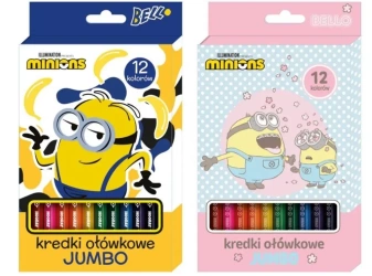 Kredki ołówkowe Jumbo 12 kolorów Minionki - Beniamin