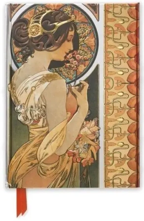 Notatnik A5 linia TW Pierwiosnek Alfons Mucha - Flame Tree Studio