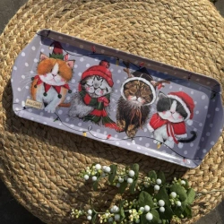 Taca średnia Świąteczne koty Święta - Alex Clark