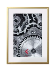 Ramka aluminiowa z plexi 21x29 cm, złota