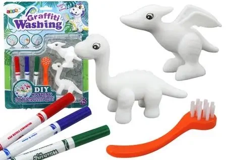 Zestaw artystyczny DIY Dinozaury 2szt - Leantoys