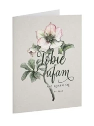 Kartka składana - Tobie ufam - Kwiat - Szaron