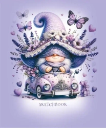 Szkicownik 148x105 24 stron 100g/m2 TW Gnom fiolet - Fresh