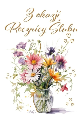 Karnet Rocznica Ślubu - Trend