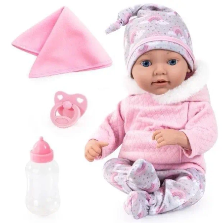Lalka Reborn Baby 38cm z akcesoriami - Bayer Design