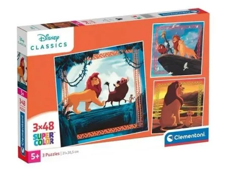Puzzle 3 x48 Super Kolor Lion King - Clementoni