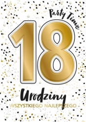 Karnet A5 Urodziny 18 - Glamour white - Henry