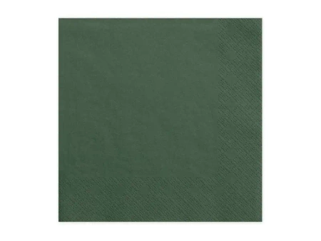 Serwetki trójwarstwowe zieleń 33x33cm 20szt - PartyDeco