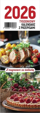 Kalendarz 2026 na lodówkę tygodniowy z przepisami - O-press
