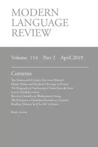 Modern Language Review (114 - Connon D. F.