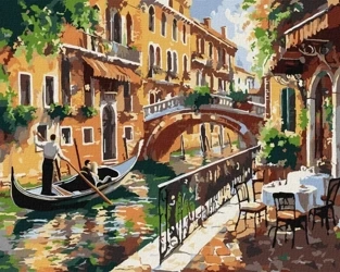 Malowanie po numerach - Wenecki spokój 40x50cm - Ideyka