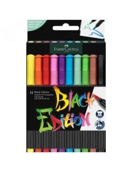Pisaki pędzelkowe Black Edition 10 kolorów - Faber Castell