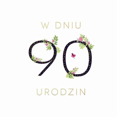 Karnet Swarovski kwadrat CL1890_PO Urodziny 90 - Clear Creations