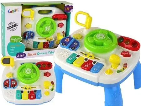 Stolik interaktywny edukacyjny 2w1 kierownica - Leantoys