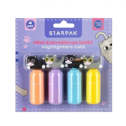 Zakreślacie Mini 4 kolory Kotki Starpak 563030