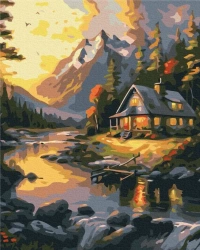 Malowanie po numerach Złoty zachód słońca - TWOJE HOBBY plakaty