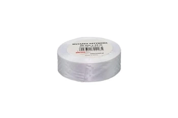 Wstążka satynowa w kropki biała 25mmx22m - Brewis