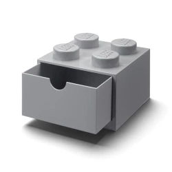 LEGO(R) pojemnik klocek z szufladą czwórka j.szary - NHG