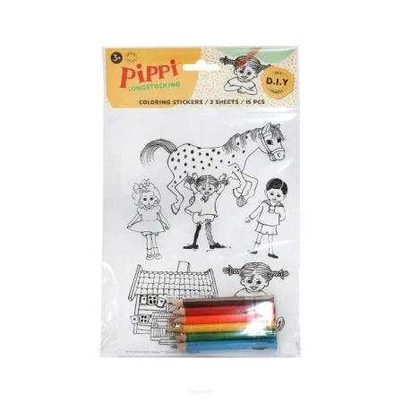 Zestaw kreatywnych naklejek do zabawy Pippi - MICKI