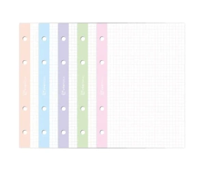 Wkład do segregatora A4/50K kratka kolor m. (5szt) - INTERDRUK