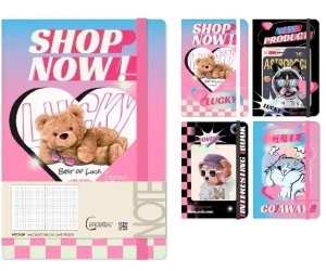 Notatnik A5/96K kratka na gumkę MIX - Cervantes