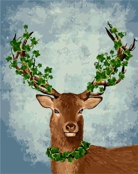 Malowanie po numerach - Wiosenny jeleń 40x50cm - ArtiFly