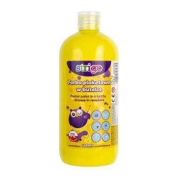 Farba plakatowa w butelce 500ml żółta STRIGO