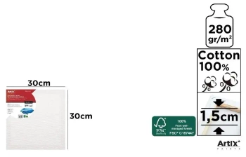 Podobrazie 30x30x1,5cm 280g/m2 - Artix