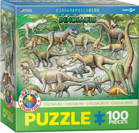 Puzzle 100 elementów. Smartkids. Dinosaurs