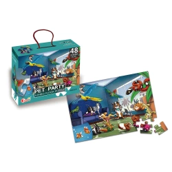 Puzzle jumbo party zwierząt domowych 48 elementów - Askato