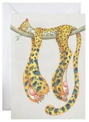 Karnet A166 B6 + koperta Śpiący lampart - DM Collection