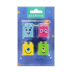 Gumka do mazania 3D puzzle 4 sztuki Blocks - STARPAK
