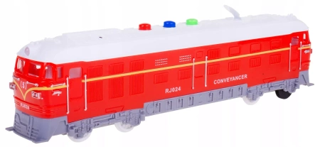 LOKOMOTYWA POCIĄG 23 CM Z NAPĘDEM ŚWIATŁEM I DŹWIĘKIEM