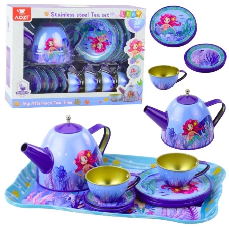 Zestaw do herbaty metalowy syrenka - Leantoys