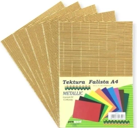Tektura A4 falista metallic złota 5szt - Penword