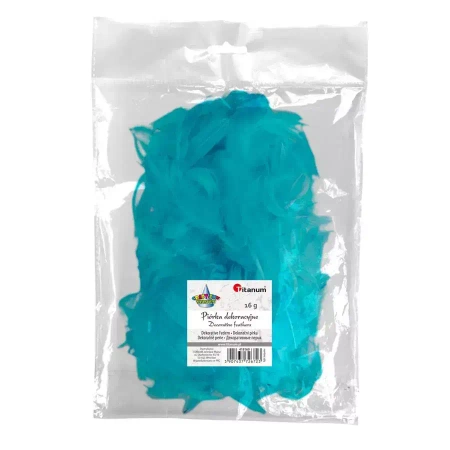 PiÓrka Dekoracyjne 16g Jasnoturkusowe Titanum Craft-fun Series