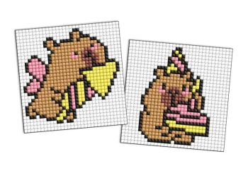 Diamentowa mozaika na magnes - Kapibara 1 9x9cm - Ideyka