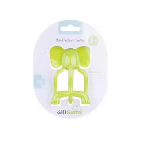 Gryzak uspokajający Słoń limonka - Giligums