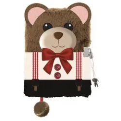 Pamiętnik A5/96K z kłódką 3D Teddy bear - ST-MAJEWSKI