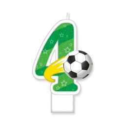 Świeczka urodzinowa 4 Piłka 8cm - GoParty