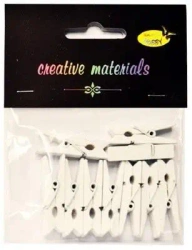 Klamerki białe 35mm 10szt - Galeria Hobby