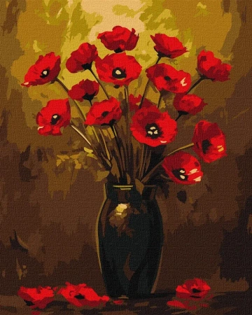 Malowanie po numerach - Bukiet maków 40x50cm - Ideyka