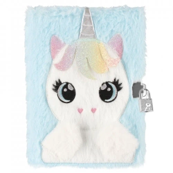 Pamiętnik A5 pluszowy z kłódką Unicorn - Starpak
