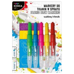 Markery do tkanin w sprayu Zwierzaki 5szt KIDEA - DERFORM