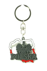 Brelok metalowy kontur Polski wersja 2 6cm - ABINO