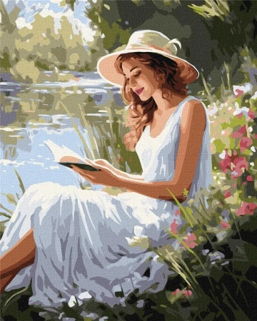 Malowanie po numerach - Fascynująca lektura 40x50 - Ideyka