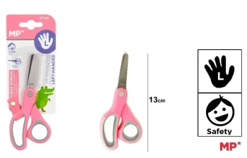 Nożyczki szkolne dla leworęcznych 13cm różowe - MP Main Paper