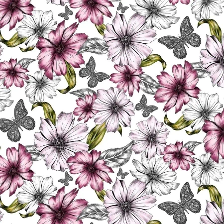 Karnet Swarovski kwadrat CL0410 Etniczne kwiaty - Clear Creations